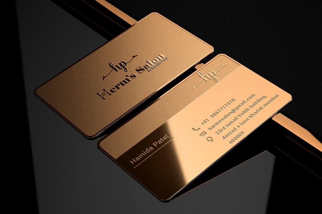 Herm's Salon visiting card design
