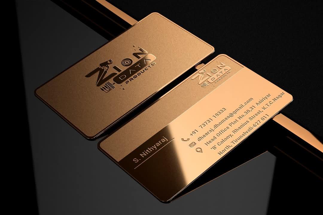 Zion Data Products visiting card design